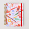 periwinkle medium 17-month planner with scattered oil supplies print