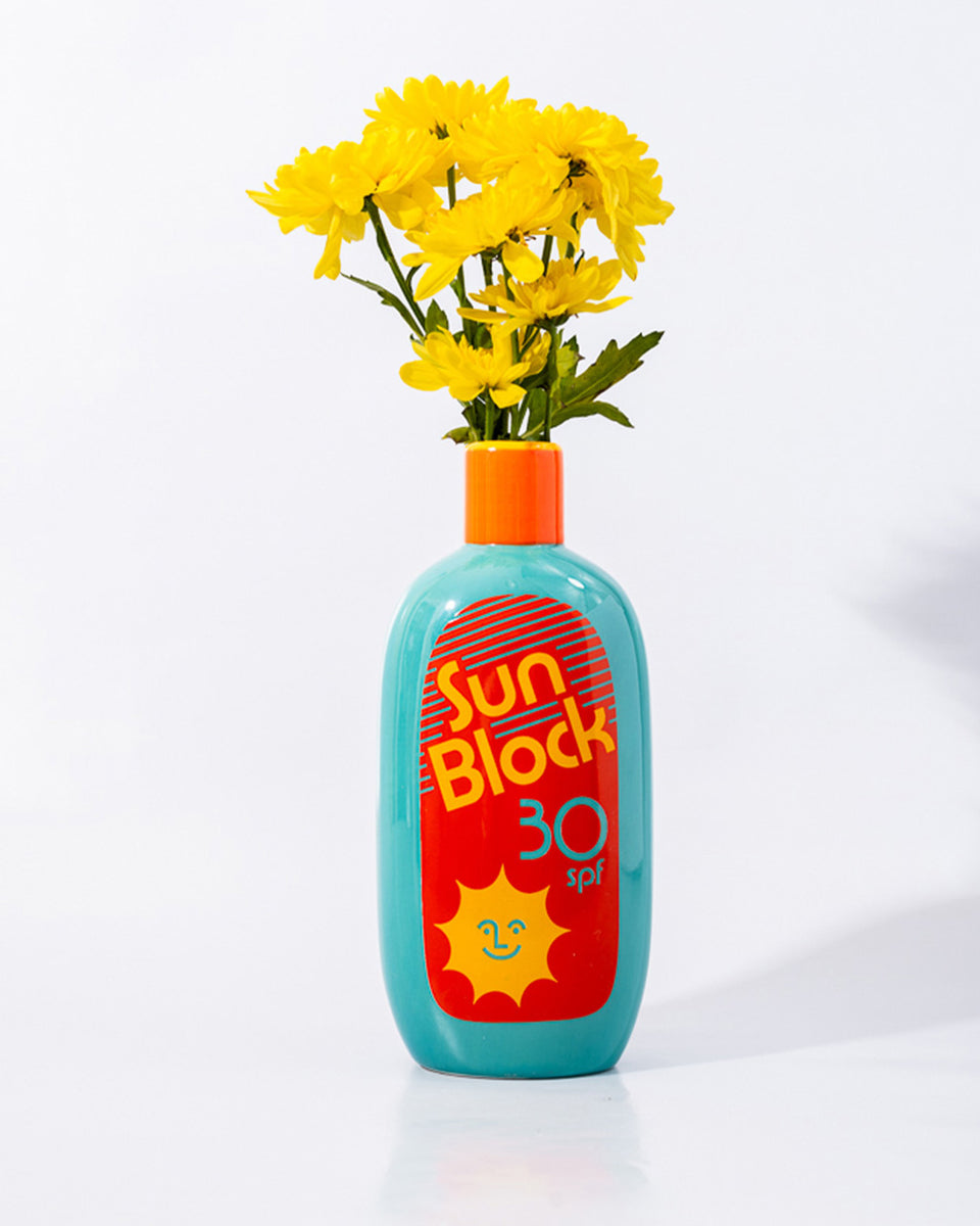 Sunblock Ceramic Vase | Decorative Flower Vase | ban.do