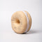 side view of everything bagel shaped de-stress ball