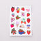 1 sheet of strawberry themed stickers with a strawberry scent