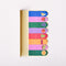 interior of set of 8 fruit themes tab notes in a folio