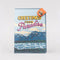 passport holder with colorful mountain scene and 'greeting from paradise' across the front
