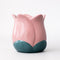 light pink tulip shaped pencil holder