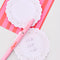 doily shaped notepad with a note written on it