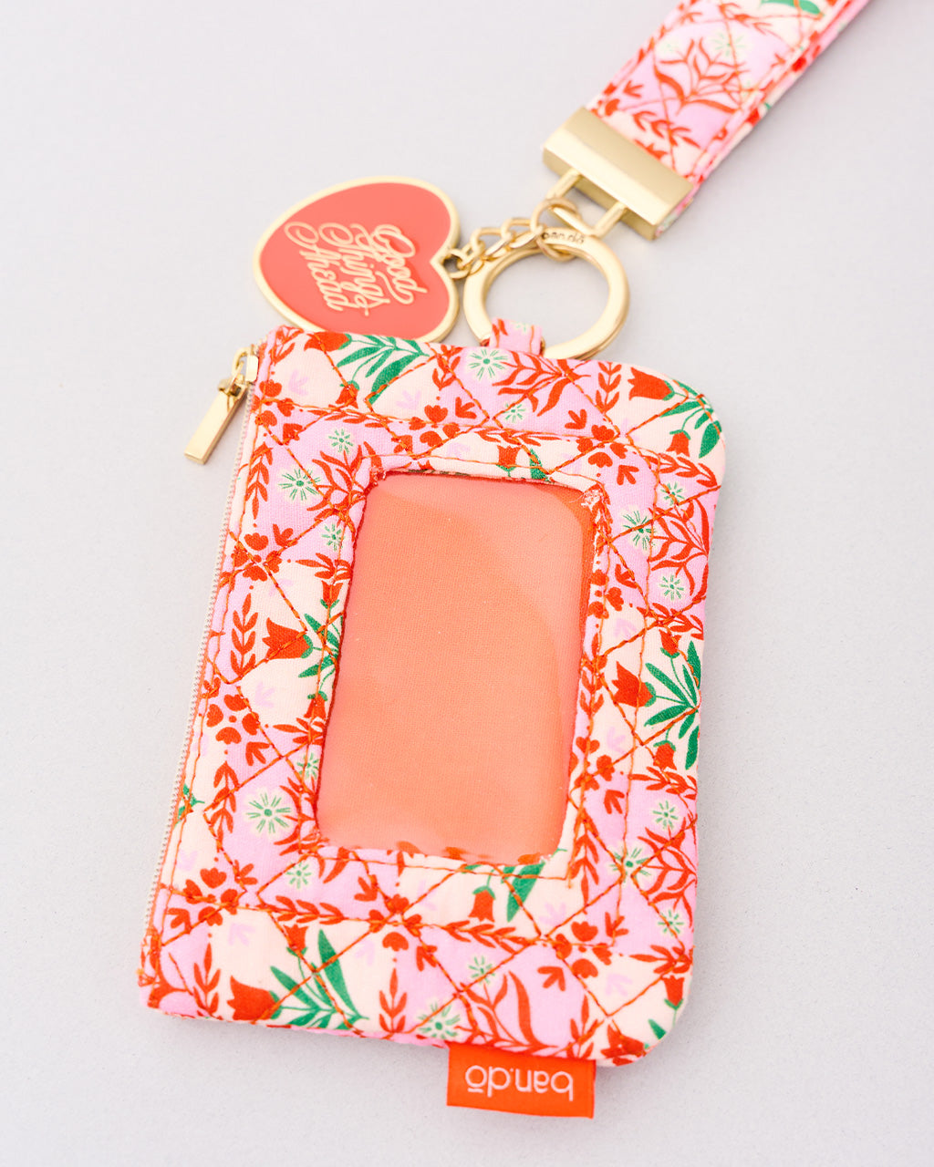 Lanyard Keychain - Pink Tile Floral – ban.do
