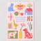 cream notebook with 'i'd rather be home reading' with colorful icons