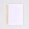lined paper of cream mini notebook with colorful folk graphics and 'i'd rather be home reading' across the center