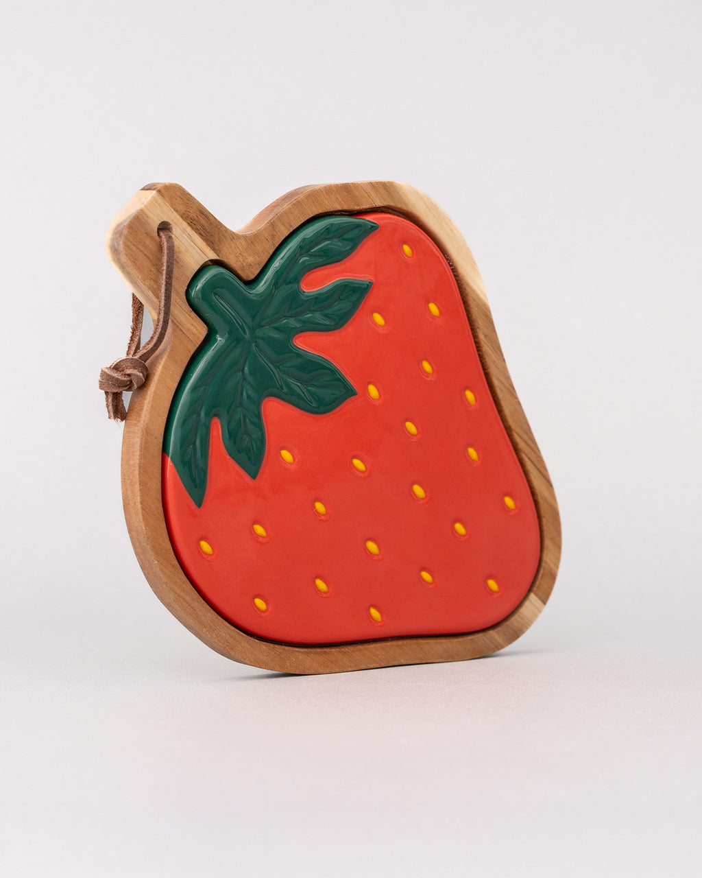 Strawberry Trivet | Wood & Ceramic Hot Pad | ban.do