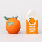 orange shaped and orange juice carton salt and pepper shakers