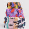 set of 3D zip set: small orange turtle, medium purple dolphins and large multicolor penguin
