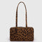 brown leopard nylon bowler bag