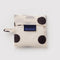 cream baby baggu with black polka dots with matching pouch
