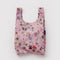 light pink baby baggu with floral and creature print