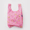 bright pink baby baggu with melting gold star print