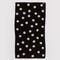 black with cream polka dots
