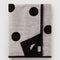 black and white polka dot reversible towel