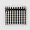 black and white gingham pouch inside of cloud bag