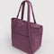 side view of muted plum everyday bag