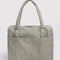 sage and white vertical stripe cloud carry on bag