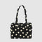 black everyday cloud bag with white polka dots