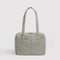 sage and white vertical stripe everyday cloud bag