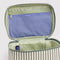 Large Cosmetic Case - Sage Stripe