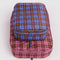 set of 2 large packing set with blue plaid and pink plaid