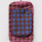 flattened set of 2 large packing set with blue plaid and pink plaid
