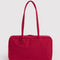 cherry red medium nylon bowler bag