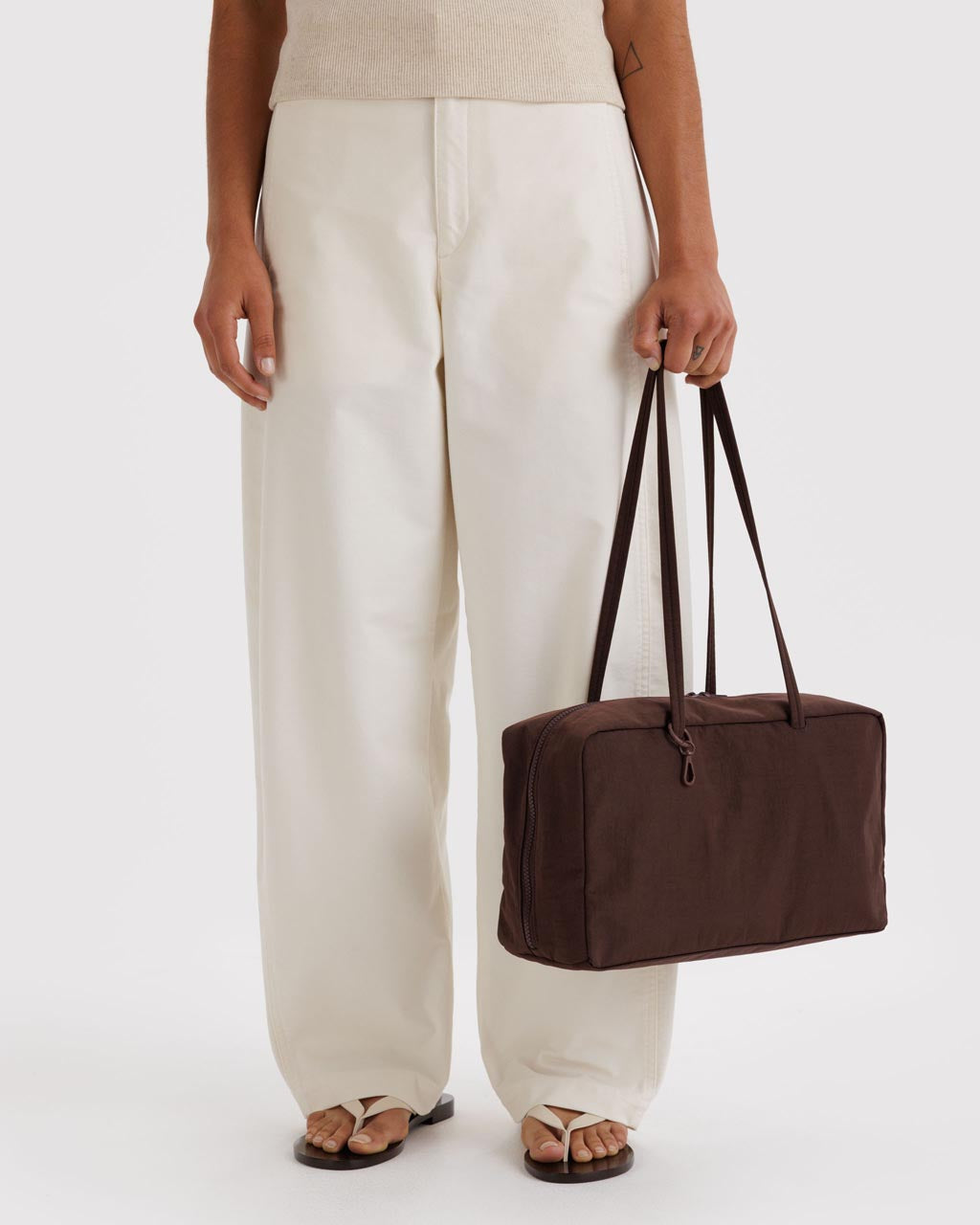 Medium Nylon Bowler Bag - Coffee – ban.do