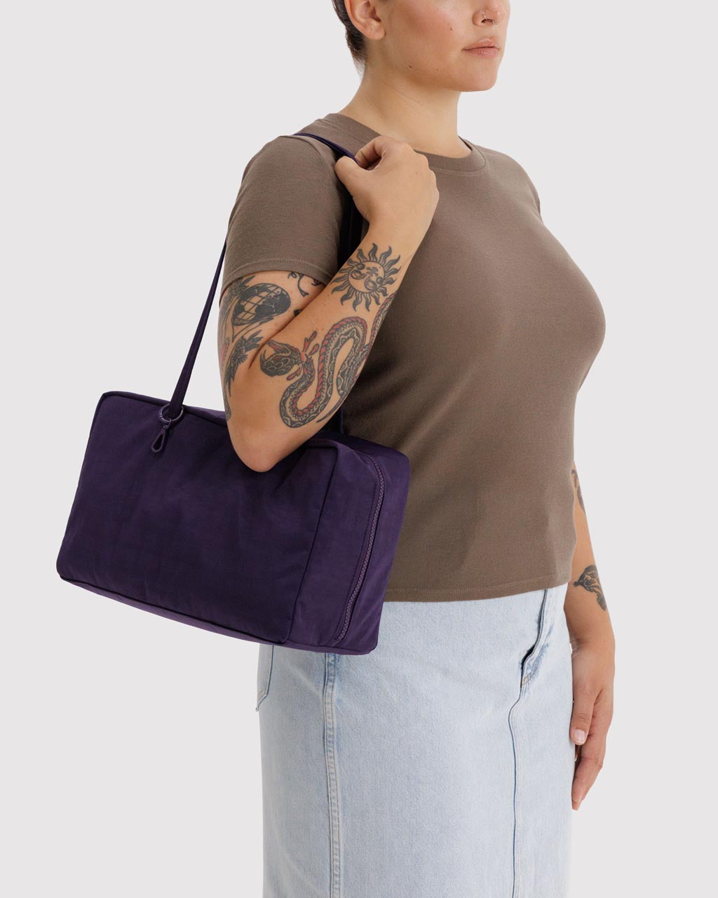 Medium Nylon Bowler Bag - Fig – ban.do