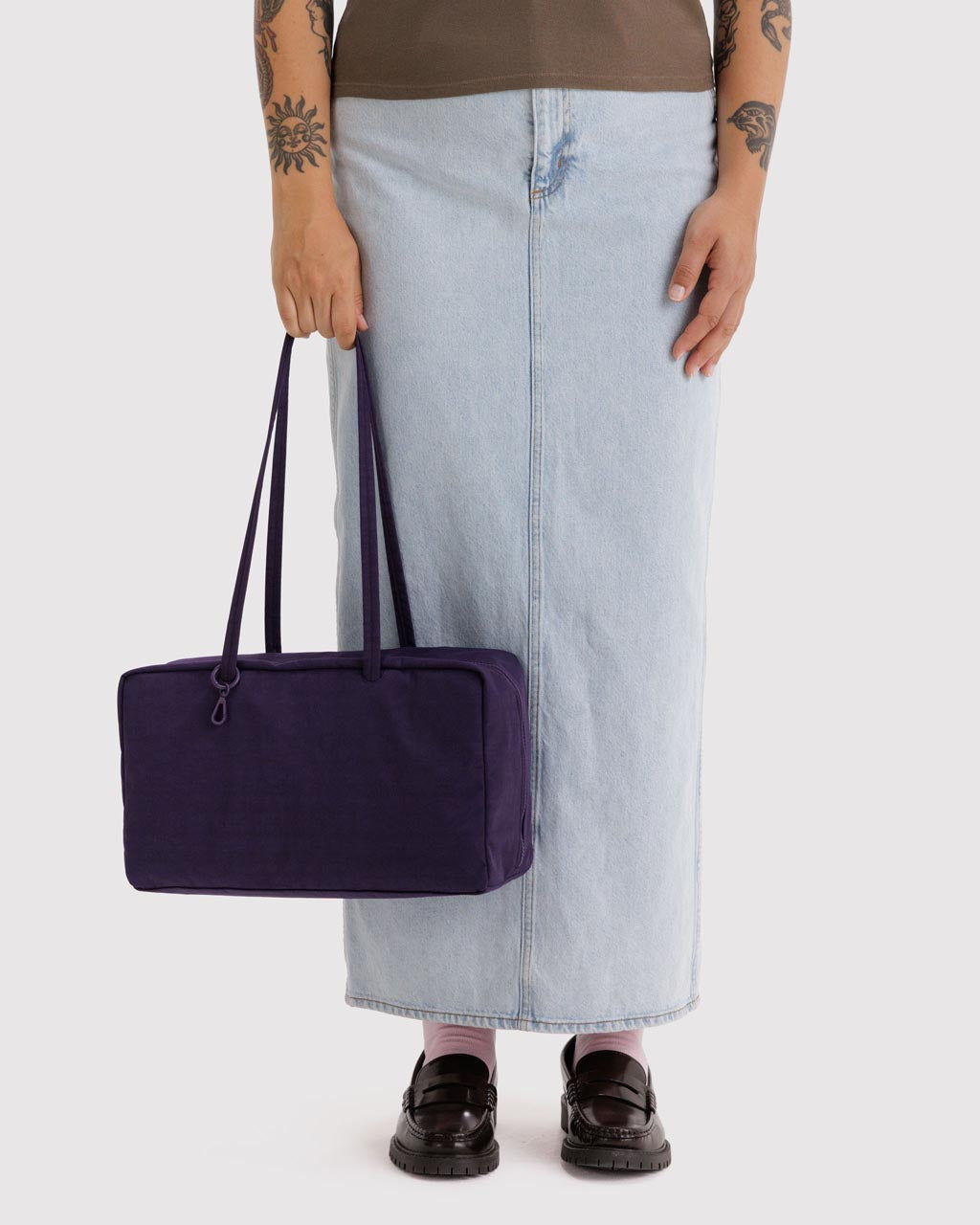Medium Nylon Bowler Bag - Fig – ban.do Medium Nylon Bowler Bag - Fig – ban.do