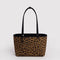 reversible leopard tote with black interior