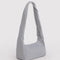 side view of light grey nylon meringue bag