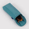 peacock blue puffy glasses sleeve wth sunglasses
