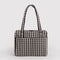 cream and black gingham small cloud carry-on