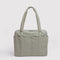 green and white vertical stripe small cloud carry on bag