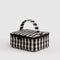 black and white gingham small cosmetic case