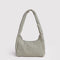 green and white vertical stripe small meringue bag with thick twist strap