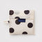 packaged cream standard baggu with black polka dots