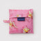 packaged pink standard baggu with melting gold star print