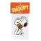 snoopy holding a colorful bouquet of flowers air freshener