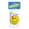 snoopy laying on a yellow smiley face air freshener