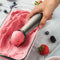 model scooping ice cream with stainless steel bear shaped ice cream scoop