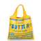yellow reusable bag with blue butter label