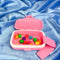 pink 'my tummy hurts, but i'm being really brave about it' pill case with removable divided sections