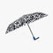 opened black and white abstract print umbrella