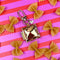 gold ravioli locket keychain