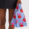 model carrying periwinkle baby baggu with my melody and strawberry print