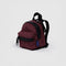 burgundy red backpack charm with black trim